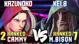 Kazunoko (#2 Ranked Cammy) vs KEI.B (#7 Ranked M.Bison) STREET FIGHTER 6 Showdown!