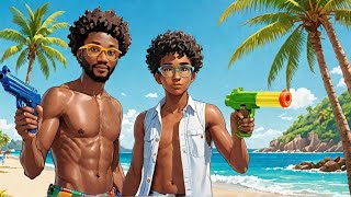 Beach Battle: Super Soaker Showdown!