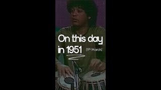 #otd in 1951 - Zakir Hussain | Tiff.in History #zakirhussain #ustaad #indianartist #indianhistory