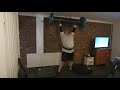 log clean and push press 111kg 245lb x5 reps. strongman overhead training.