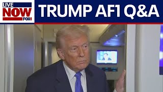 WATCH: Trump addresses reporters on Air Force One | LiveNOW from FOX