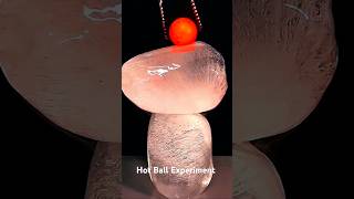 1000 C Red Hot Copper Ball Vs Ice Tower Setisfying ASMR