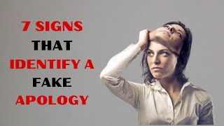 How to Spot a Fake Apology || How to Respond to a Fake Apology || Patterns of Success
