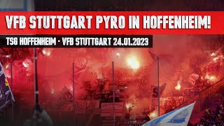 VfB Stuttgart Pyroshow auswärts bei der TSG Hoffenheim (24.01.2023)