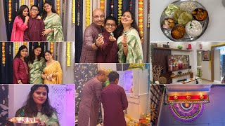 ख़ूब मेहनत से सजाया घर | House & Decoration Tour | Diwali Vlog 2024 | Special Sabji And Thali |