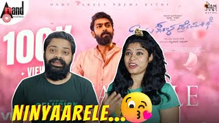 Ninyaarele Video Song REACTION | Malayalam | Ondu Sarala Prema Kathe| Vinay Rajkumar | Veer Samarth