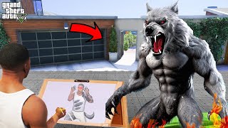 Franklin Uses Magical Painting To Make SCARY WEREWOLF In Gta V ! GTA 5 new