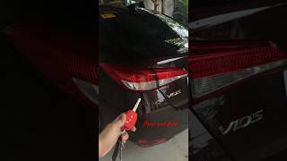 How to open your Vios trunk using car key.