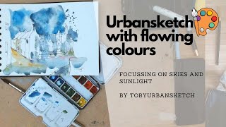 Urbansketch Tutorial - Ink and Watercolour Sketching - Expressive flowing colours, made SIMPLE!