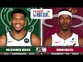 Milwaukee Bucks Vs Miami Heat | NBA Live Play-By-Play Scoreboard 2024