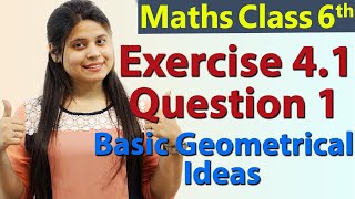 Q 1 - Ex 4.1 - Basic Geometrical Ideas - Chapter 4 - Class 6th NCERT Maths