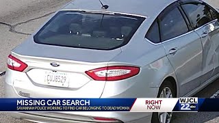 Savannah police ask for help finding car belonging to woman found dead in Savannah River