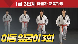 [1급 3단계] 이동 앞굽이 3회 재밌게 배우기! Forward inflection stance 3 times