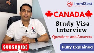 FULL DETAILED VIDEO | CANADA STUDY VISA INTERVIEW QUESTIONS AND ANSWERS | INTERVIEW FOR STUDENTS