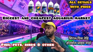 फिश टैंक मधले मासे आणायला गेलो सर्वात स्वस्त मार्केटमध्ये🐠Fish, Pets, Tortoise & Birds Market🤩