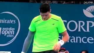 Milos Raonic VS Sam Groth Brisbane 2015 Highlight Last set Full Tiebreak