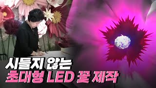 [핫클립] 축제, 놀이공원에 전시된 LED 꽃 제작 과정 / YTN 사이언스