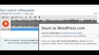 Embed Sound At WordPress.com Using SoundCloud Shortcode
