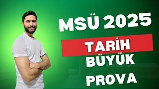 MSÜ 2025 / Tarih Büyük Prova / Ali Gürbüz #msu