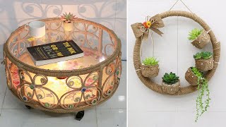 5 Jute craft ideas Home decorating ideas handmade | Diy jute rope