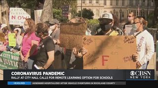 Rally At City Hall Calls For Remote Learning Option For Schools