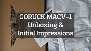 GORUCK MACV-1 Boots Unboxing \u0026 Initial Impressions