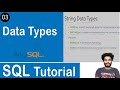 #03 Data Types in SQL | SQL Tutorial