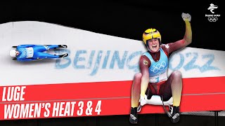 Luge - Women's Heat 3 \u0026 4 | Full Replay | #Beijing2022