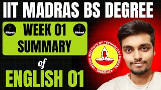 Week 01 Summary | English 01 | Weekly Summaries 2.0 Series | IIT Madras BS Degree | Nikansh |