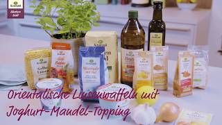 Bio bei Globus: Alnatura Orientalische Linsenwaffeln mit Joghurt Mandel Topping