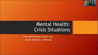 ▶️Mental Health - Crisis | 20th May 2026 | LIVE WEBINAR 20th May 2026
