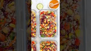 Healthy Meal Prep Recipe | Rainbow Salad #recipes #shorts