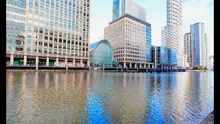 Take A Walking Tour of Canary Wharf, London's Financial Heart, November 2024, 4k, POV