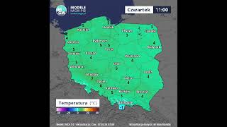 Prognoza temperatury powietrza na 8 godzin (Model INCA) CZWARTEK 07.03.2023 #shortvideo #pogoda