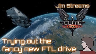 Trying out the fancy new FTL drive in Elite Dangerous