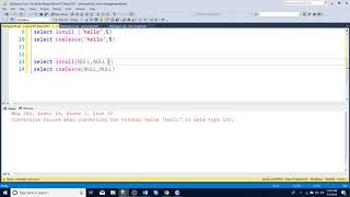 How to use isnull and coalesce in SQL server manager