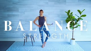Balance, Strength & Core Workout to Improve Stability for Beginners & Seniors