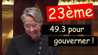 Elysabeth BORNE fête son 23ème 49.3 ! Mdr !!!!