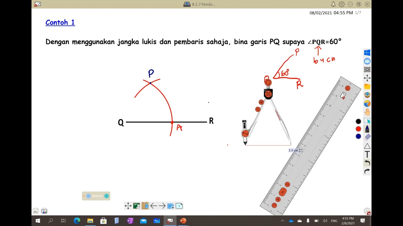 Membina Sudut 60° Dan 120° - YouTube