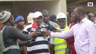 President Barrow Inspects ongoing projects sites including the Independence Stadium.