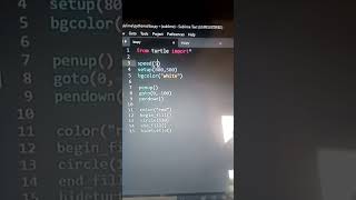 Draw Japan Flag in Python turtle #shorts #viral #video #python