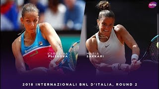 KAROLINA PLISKOVA VS MARIA SAKKARI 2018 ROME OPEN HIGHLIGHTS