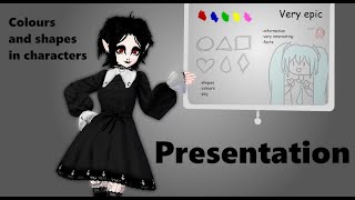 Portraying a character's personality through design using colours and shapes (Presentation)