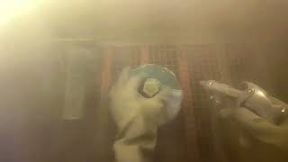Mueller Centurion Fire Hydrant restoration - Blasting the cap