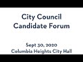 2020 City of Columbia Heights City Council Candidate Forum