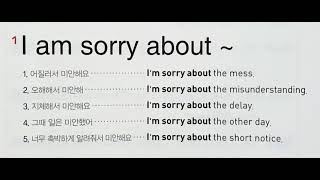 일빵빵기초영어회화패턴외우기 No.151 I am sorry about ~