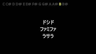 【移動ド】【m2度 下】音程跳躍トレーニング【上昇 下降】