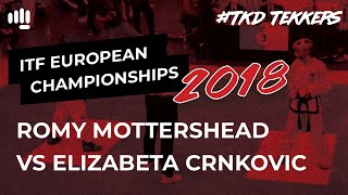 Romy Mottershead vs Elizabeta Crnkovic  - ITF Taekwon-Do European Championships 2018