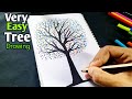 How to draw a beautiful tree - Very Easy - SHN Best Art