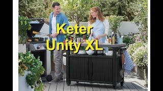 Keter unity XL Indoor Outdoor Entertainment BBQ Storage Table